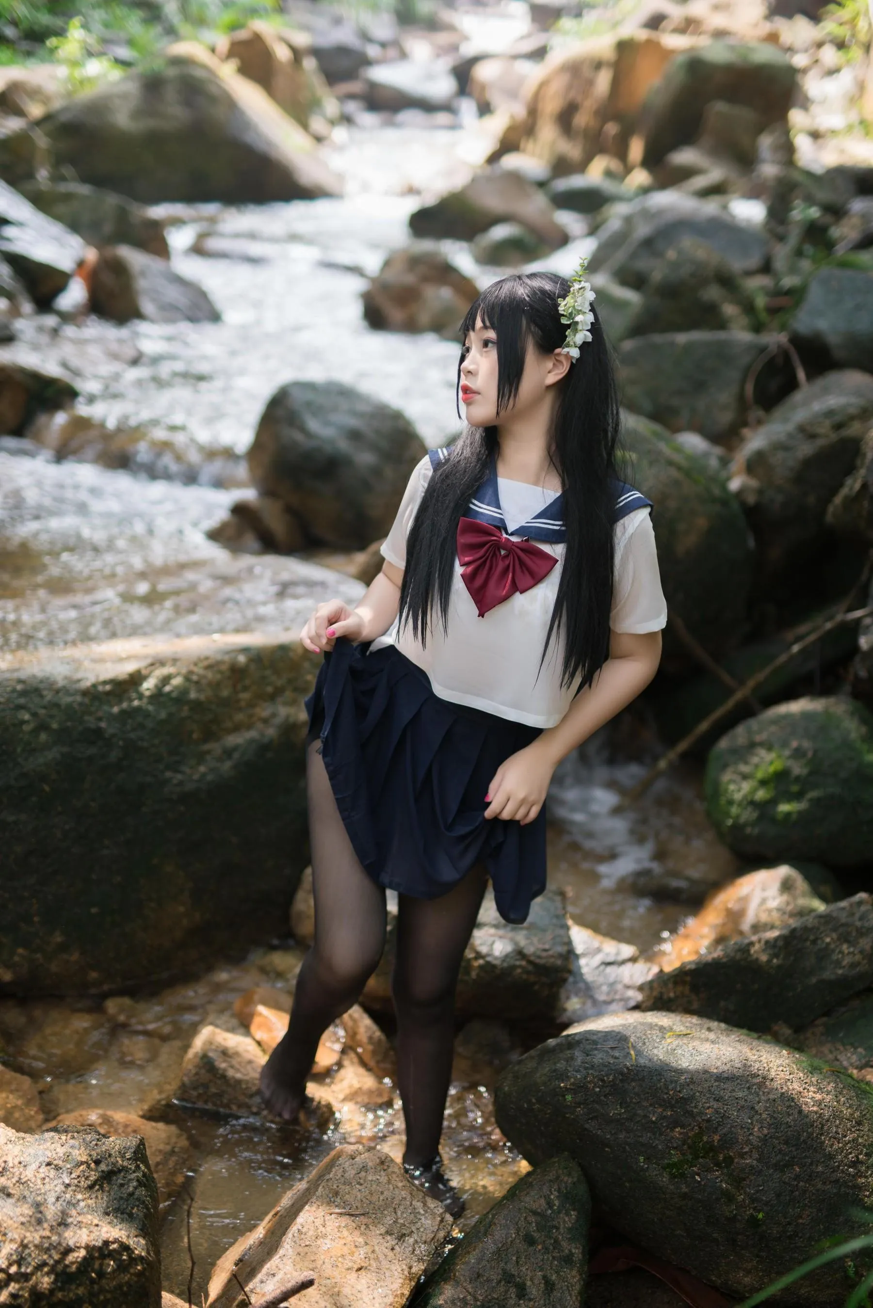 白烨 – NO.05 湿身JK-图片[24] [50P]插图3